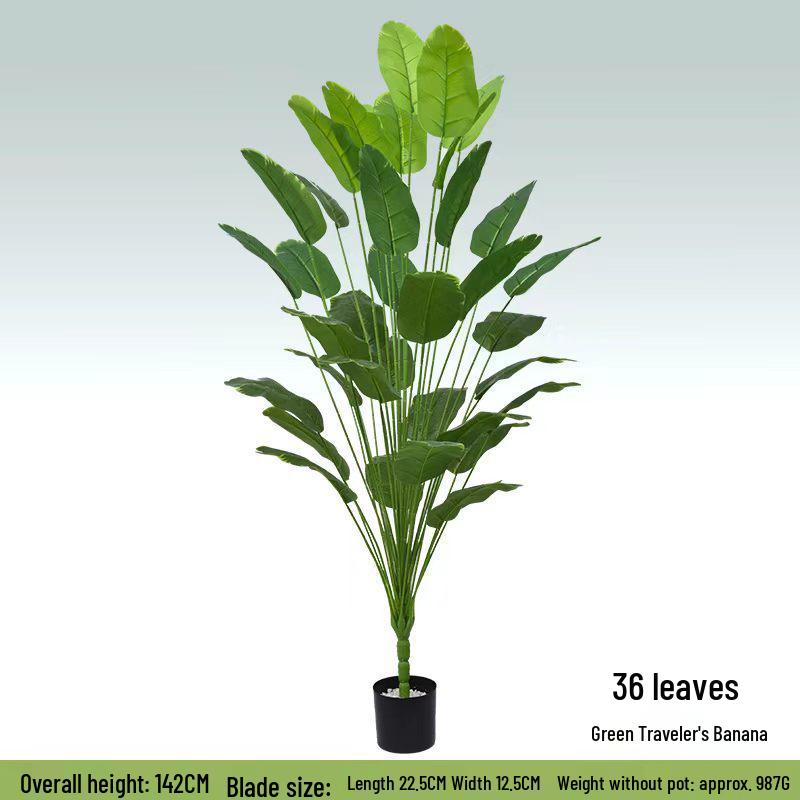 Nordic Style Large Potted Banana Plant Bonsai for Indoor Living Room Decor