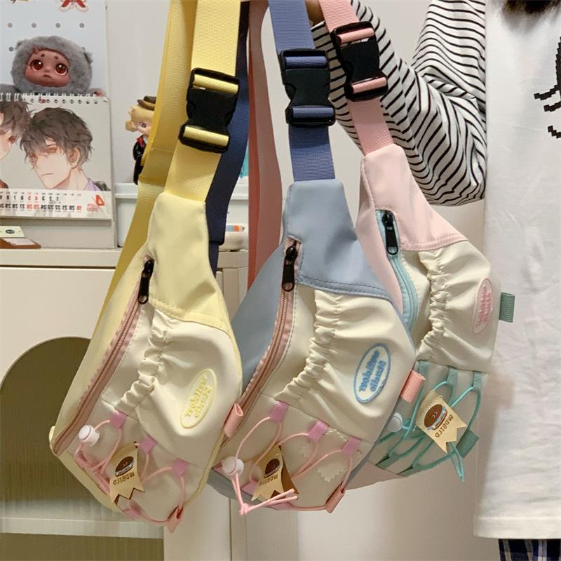 Новая модная нагрудная сумка милая и сладкая женская сумка через плечо мессенджер большой вместимости повседневная контрастная дорожная поясная сумка