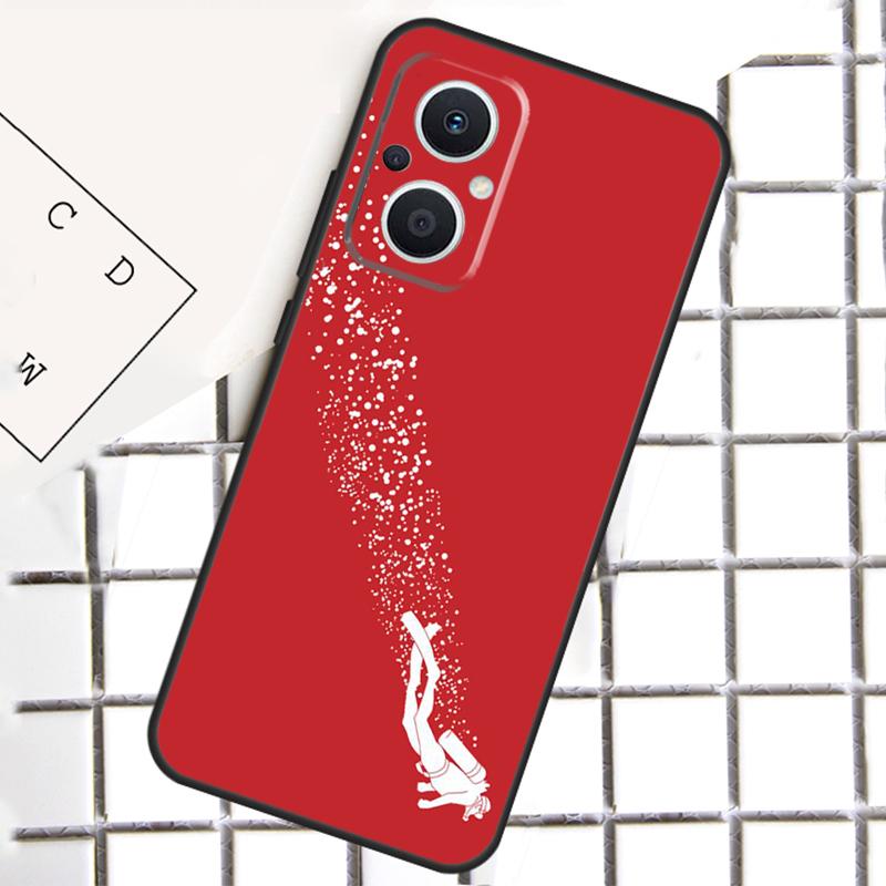 Scuba Diver Diving Phone Case For OPPO Reno 13F 13 12 11 14 F 10 Pro 8T 7 8 Lite OPPO Find X9 X6 X5 X8 Pro Cover