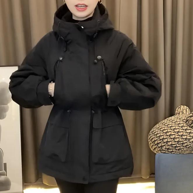 Модная свободная куртка Куртка Женская Весна и Осень Куртка с капюшоном Куртка Тренд