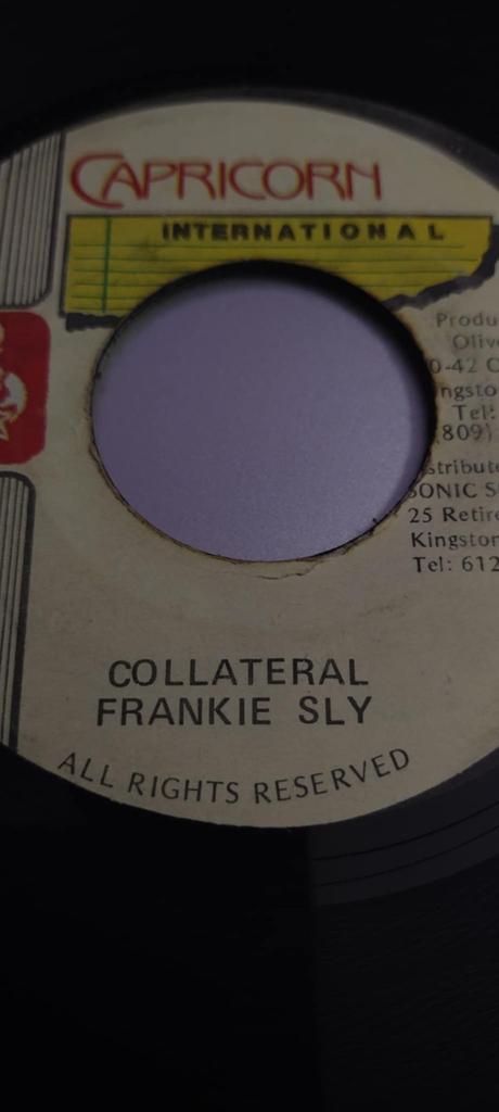 7-дюймовая пластинка FRANKIE SLY Collateral NONE Capricorn Inter Jamaica Reggae Ska Dub Б/у