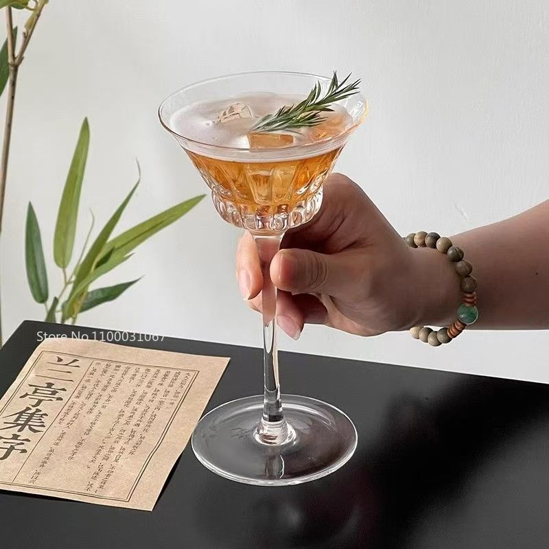 1/2 шт., японский стиль, стакан для мартини с перевернутым горлом, креативные коктейльные бокалы, чашки, высокие башенные чашки, простые стаканы для мартини