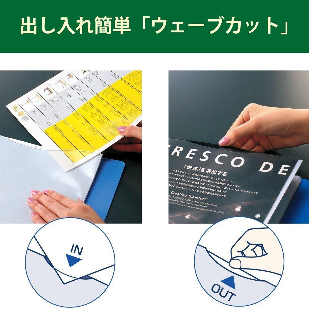 KOKUYO File Clear Book Wave Cut Replacement Paper Type A4 Vertical 17 Sheets Blue La-T720B