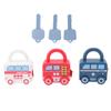 Kids Learning Locks Slideable Car Shape Children S Learning Lock with Key Puzzle Early Education Toy Boy Girl Gift