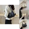 Street Fashion Pu Crossbody Bag Trendy Shoulder Bag For Daily Wear Black White 2023 Summer New Armpit Bag