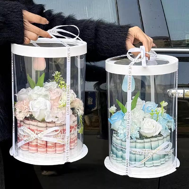 Transparent Cake Box Cake Packaging Boxes Clear Cake Boxes Gifts Birthday Bag Accessorie Wedding Birthday Party Gift Box