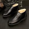 Winter Warm Velvet Non-slip Men's Casual High-top Cotton Shoes the Elderly Cotton Shoes Men's Leather Men's Cotton Shoes