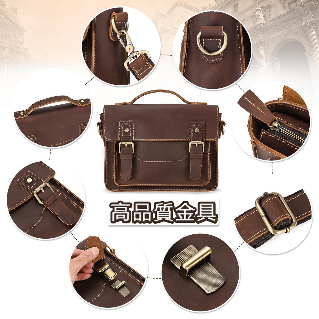 Messenger Genuine iPad Shoulder Crossbody Leather For Business Casual Bag [Luufan] Bag, Leather, Men's, Compatible, Bag, 2-Way Bag, Handbag,