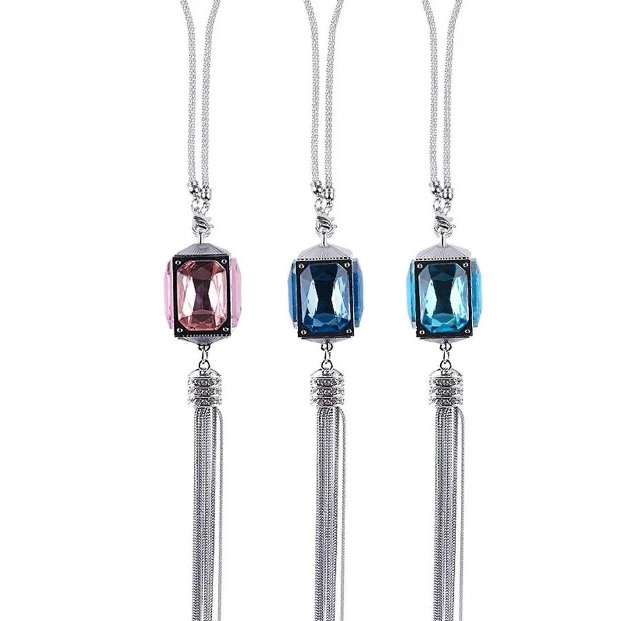 Роскошный хрустальный автомобильный зеркальный кулон, подвесное украшение, украшение для автостиля, автомобильные аксессуары для интерьера для женщин и девочек