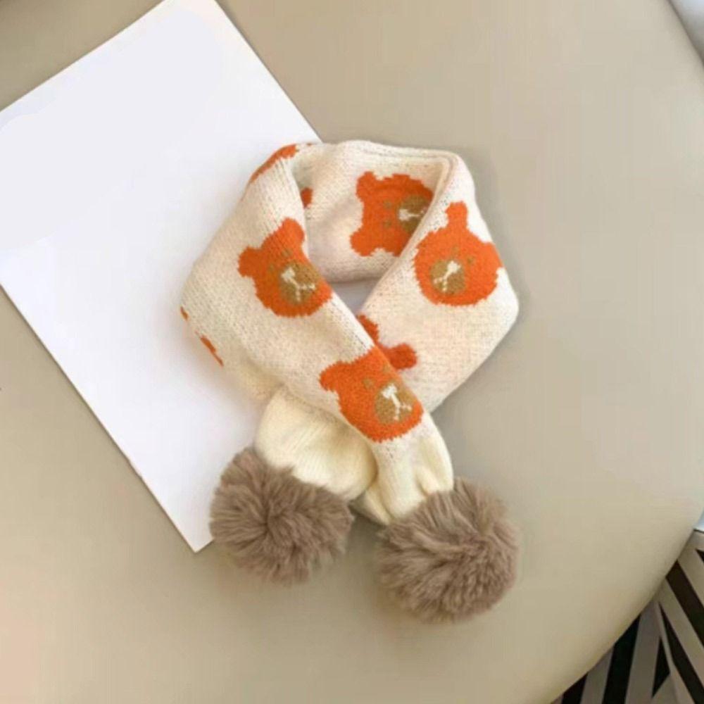 Thickening Boys Girls Knitting Scarf Cartoon Bib Children Kids Winter Scarves  Autumn Winter