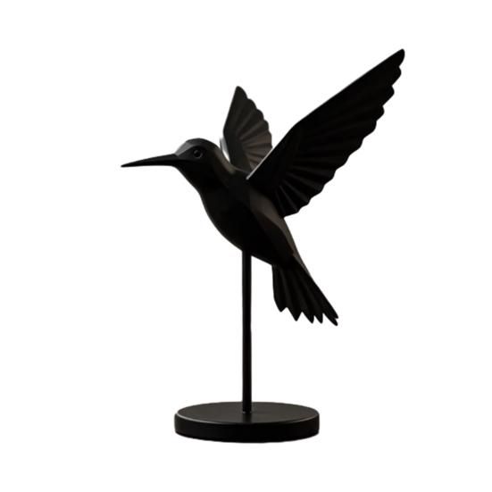Xiaobudian Геометрическая Низкополигональная Фигурка Колибри, Современная 3D-Печатная Статуэтка, Художественная Фигурка Птицы для Домашнего Офиса Настольной Полки