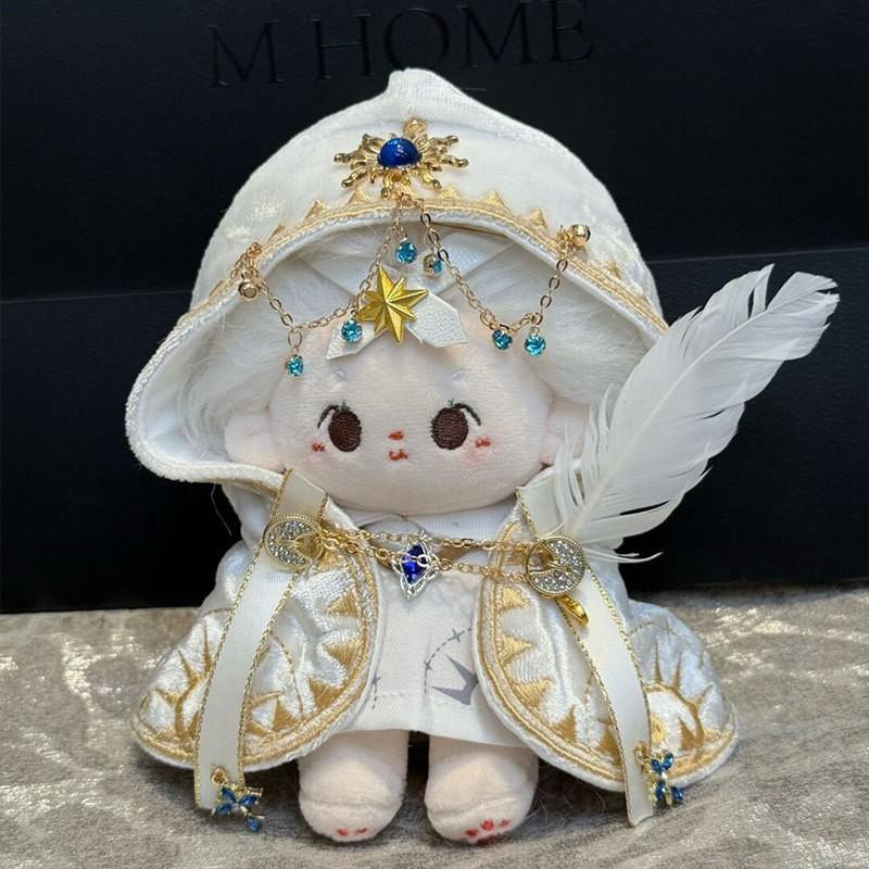 10cm Cotton Doll Outfit Set Priestess Style Black White Mini Clothing Handmade Cute Accessory BJD Plush Collectible