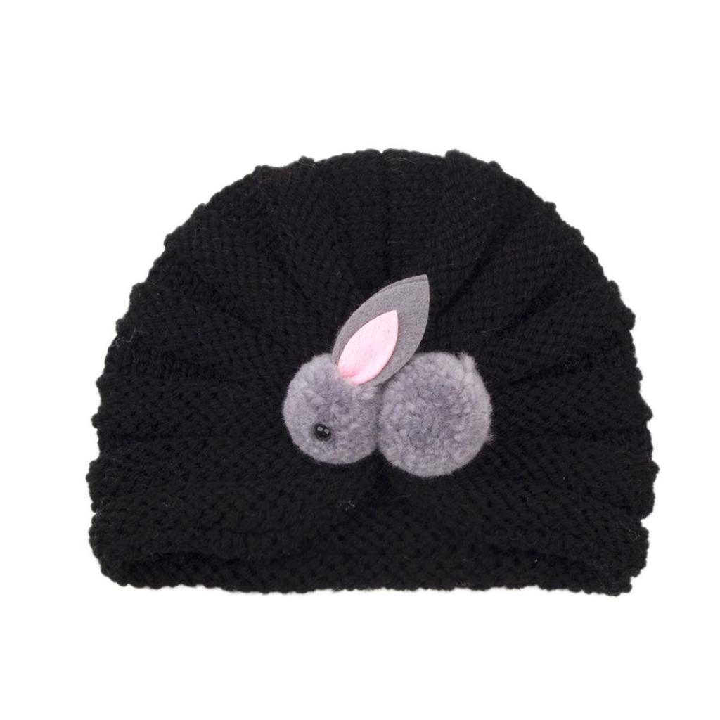 Cold Weather Accessory Children Cute Rabbit Cap Children Knitted Hats Crochet Kids Winter Beanies