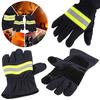 1 Pair Black Non-slip Heat Proof Gloves Fire Proof Gloves Firefighting Gloves