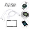 Кабель USB Type C на двойной Type C+Micro USB+зарядка для часов для мобильного телефона, планшета, часов, многофункциональный зарядный кабель