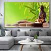 Buddha Statue Posters and Prints Canvas Painting Cuadros Buddhism Bamboo Forest Zen Wall Art Pictures for Living Room Decor
