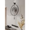 Medium Size - Luxry With Smoked Glass Luxry E X C L U S I V E - Black Metal Wall Clock