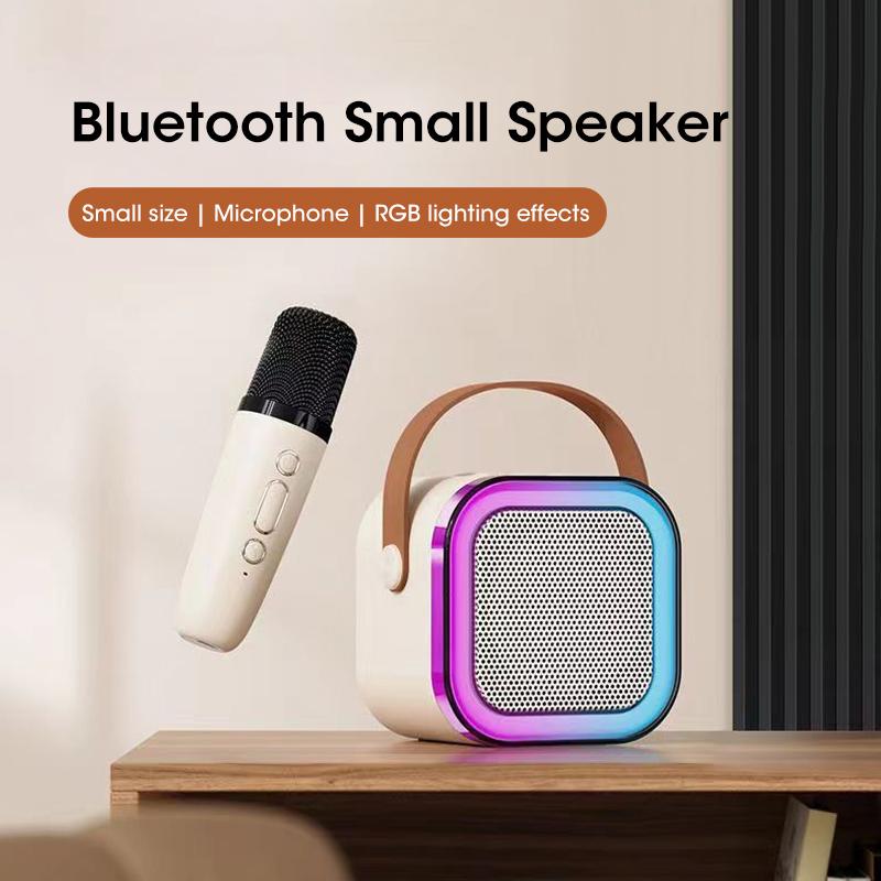 Bluetooth K12 Karaoke Machine Portable 5.3 PA Speaker System with 1-2 Wireless Microphones Home Family Singing Children's Gifts