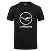 Авиакомпания Lufthansa Футболки Мужские Крутые С Коротким Рукавом Футболки Lufthansa Футболка Хлопок Повседневные Футболки Мужская Одежда LH-479