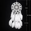 55cm White Dream Catcher Net with Feathers Handmade Wall Hanging Car Ornament Craft Home Decoration Decor Wind Chimes Dropship