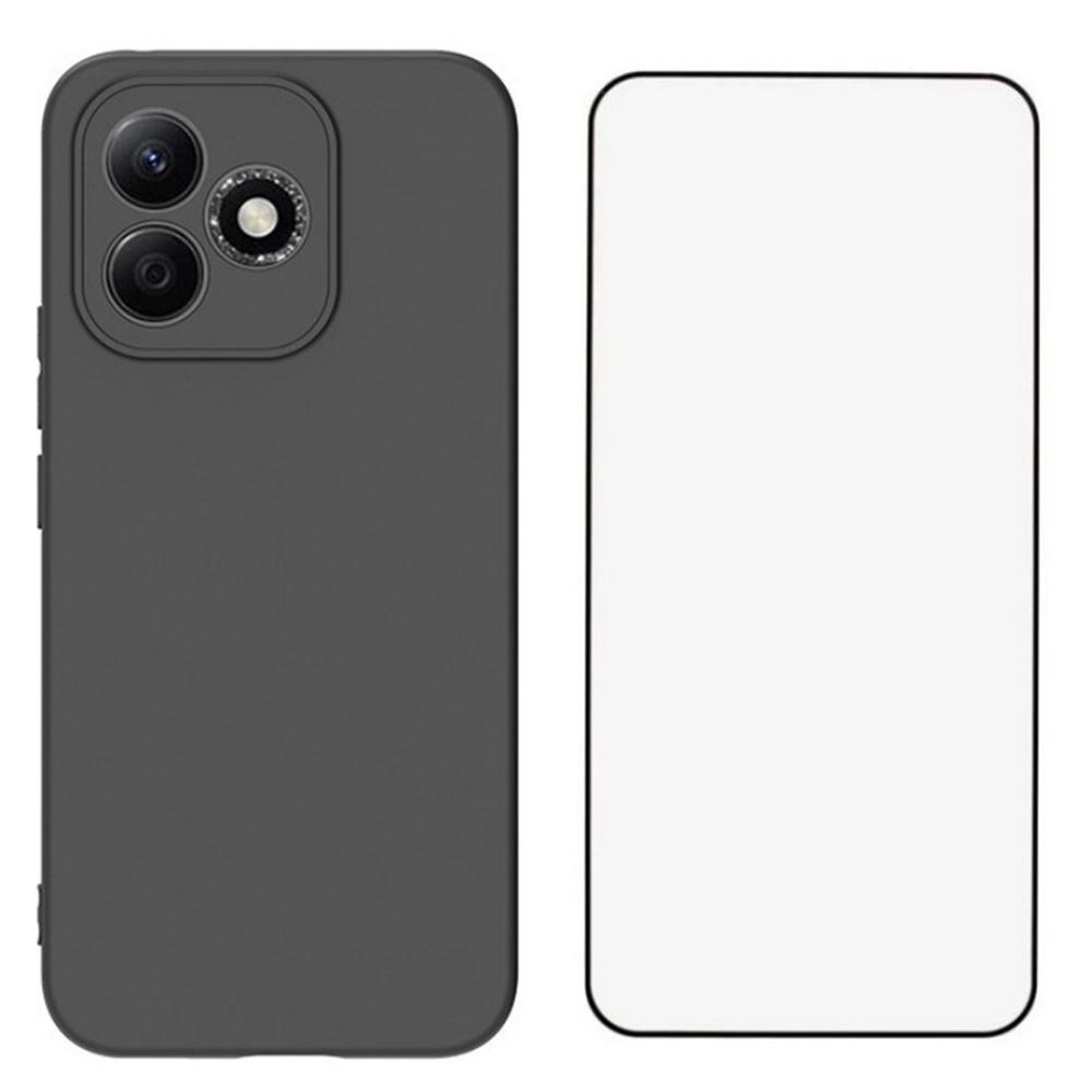 WANLONFENG MS Series for Honor X60i 5G TPU Case Matte Back Cover with Tempered Glass