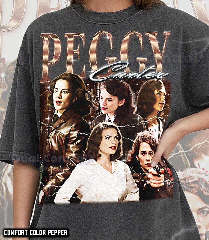 Футболка Peggy Carter Comfort Colors®, Винтажная футболка Peggy Carter, Футболка Peggy Carter 90-х, Ретро футболка, Подделка, Агент, Щит #Saf