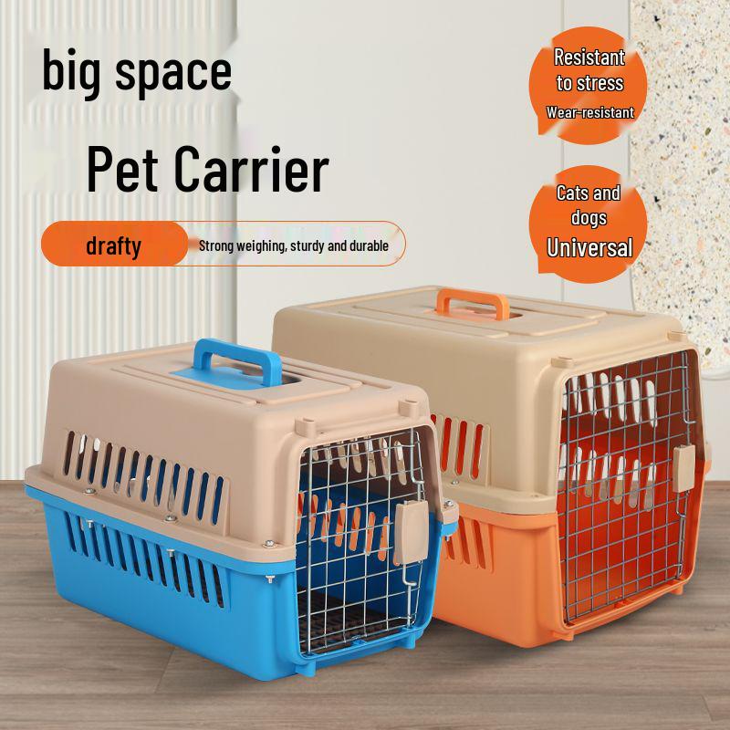 Pet Airline Carrier for Cats and Dogs - Portable Outdoor Cage for Small, Medium, Large Pets