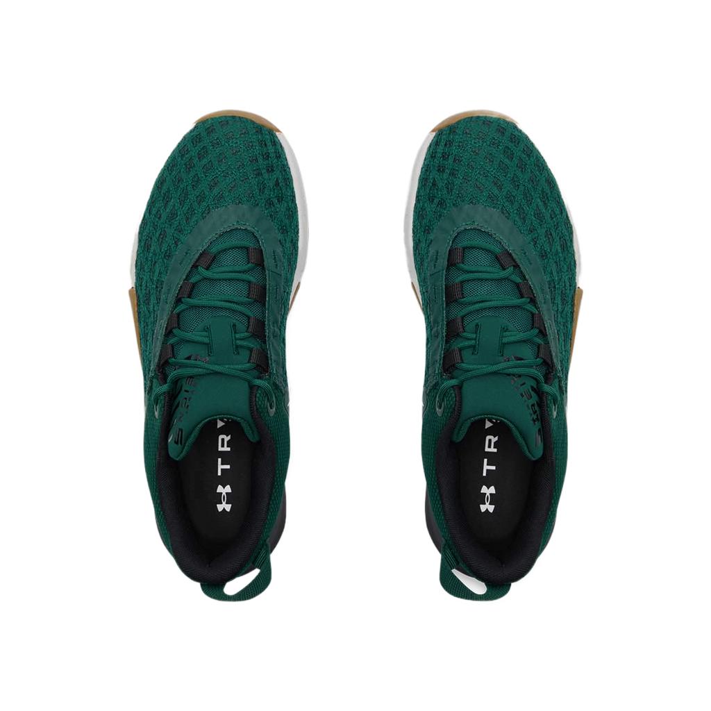 Under Armour TriBase Reign 5 Comfortable Fashion Trendy Minimalist Shock Absorption Low Top Training Shoes Men Sneaker Green 3026021-301