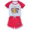 5103 Детский Девочки POP Rumi Zoey Mira Принт Футболка Шорты Спорт Спортивный Костюм Комплект Одежды