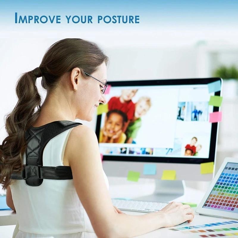 Adjustable Shoulder Straps, Support Belt, Back Posture Correction Device, Clavicle Lumbar Spine Back Shoulder Correction Posture