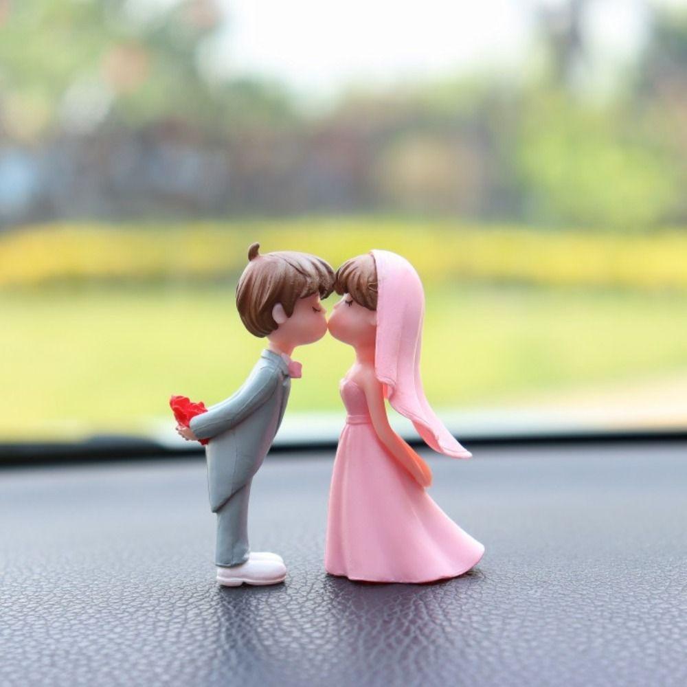 Украшение автомобиля, мультяшные милые пары, фигурки, украшение в виде воздушного шара, авто интерьер, аксессуары для приборной панели для девочек, подарки