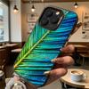 Blue and Green Plant Leaves Shockproof Phone Case for Iphone 16 15 14 13 12 11 Pro Max/Mini Anti-Scratch Premium Hard Cover