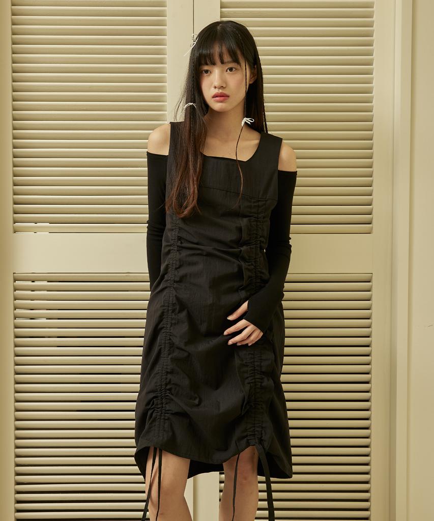 Itove Seoul Shirred Nylon Dress