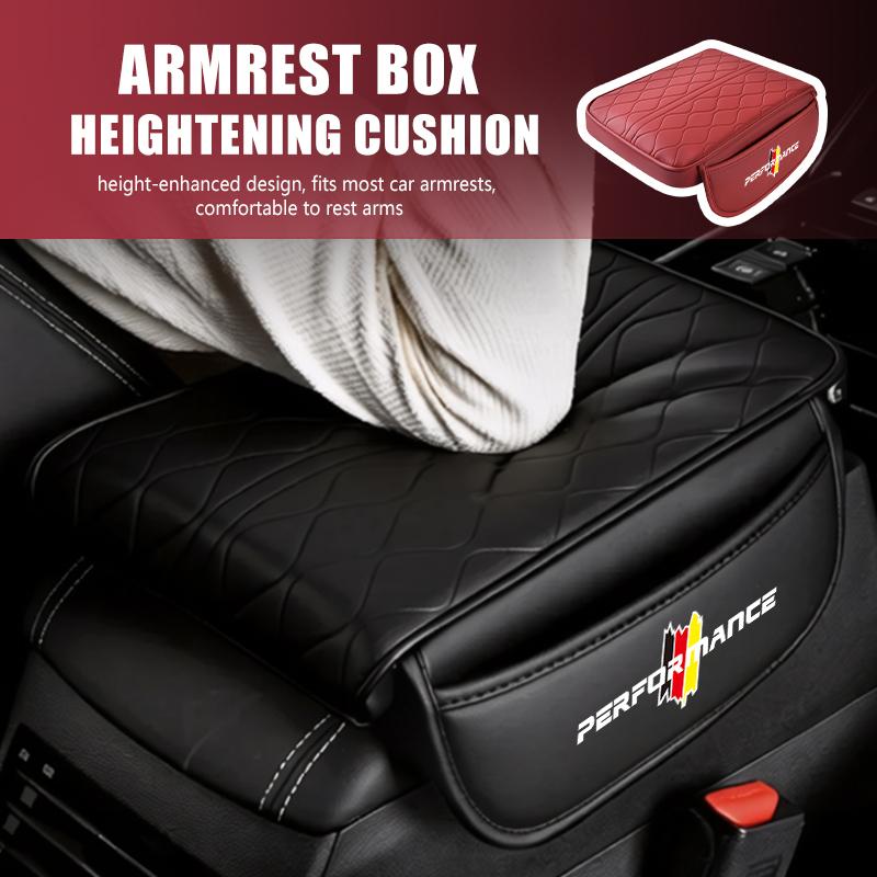 Car Armrest Console Heightening Pad Leather Storage Box Tissue Organizer For BMW Performance 1 3 5 7 Series M E93 F20 iX1 iX2 WGLRK1