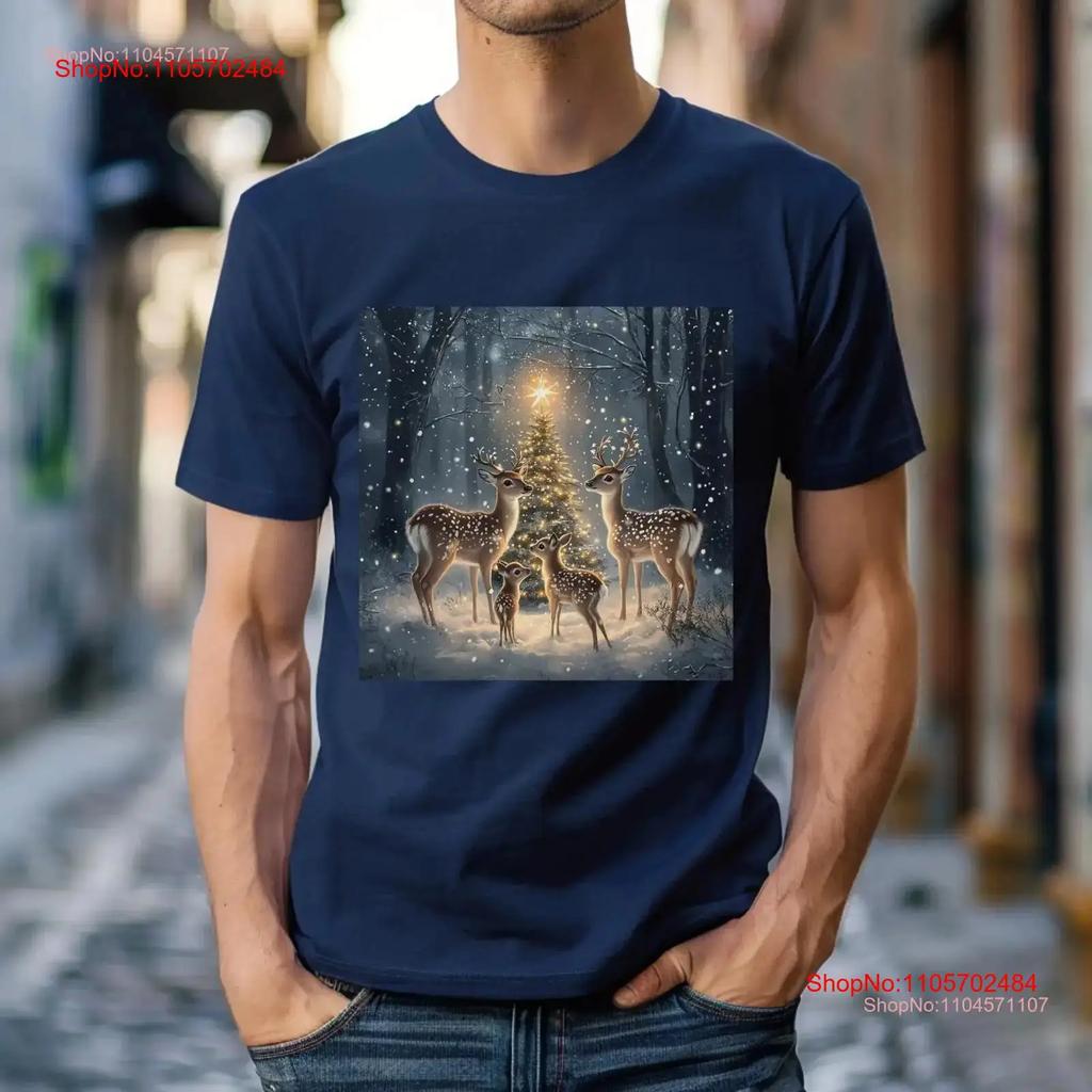 Deer Christmas Dream T Shirt Theme Animal Art Pines Ideas vintage Washed Soft Top For Everyday Wear Slightly Versatile Unisex