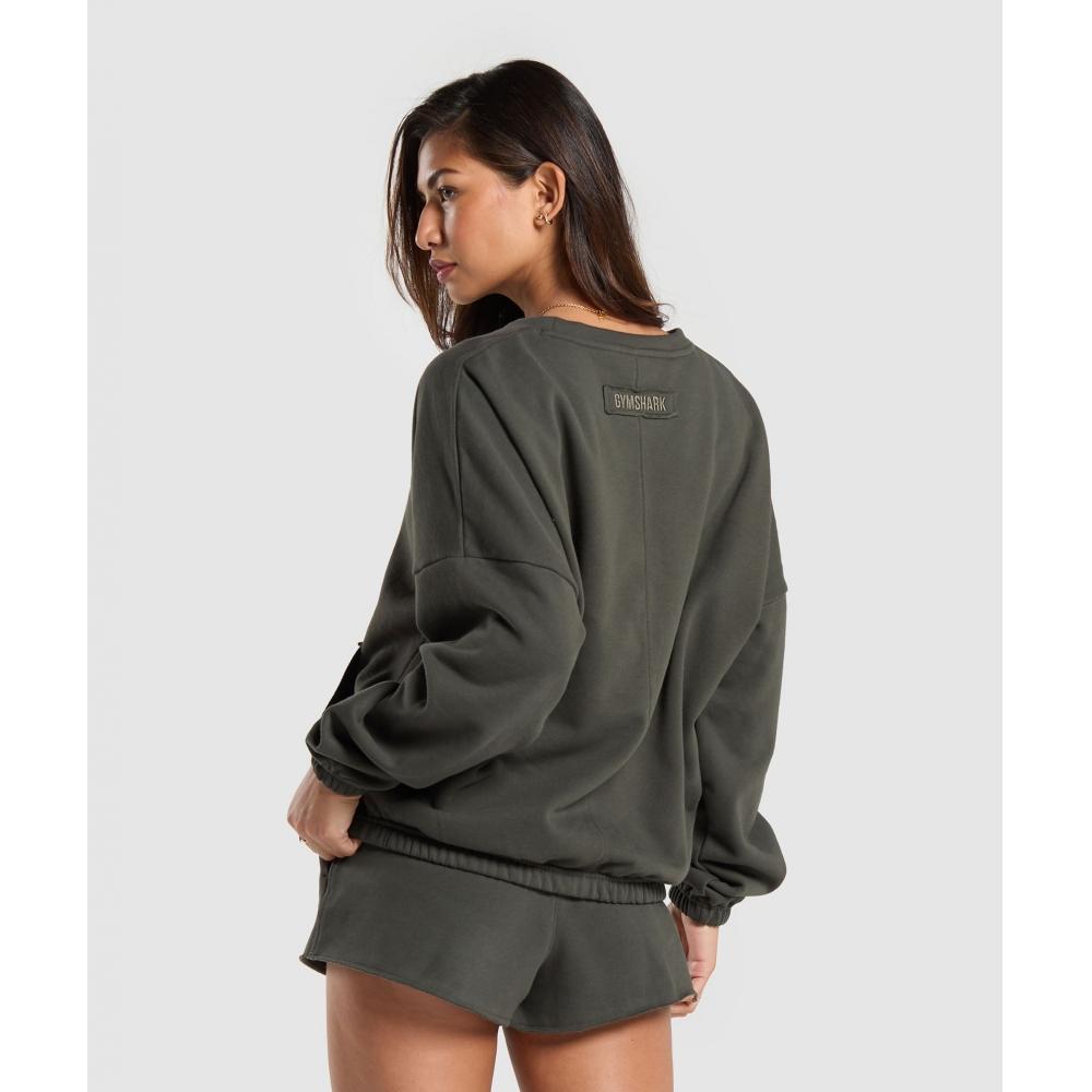 Gymshark Флисовая толстовка большого размера Strength Green B8a7g Ecjh