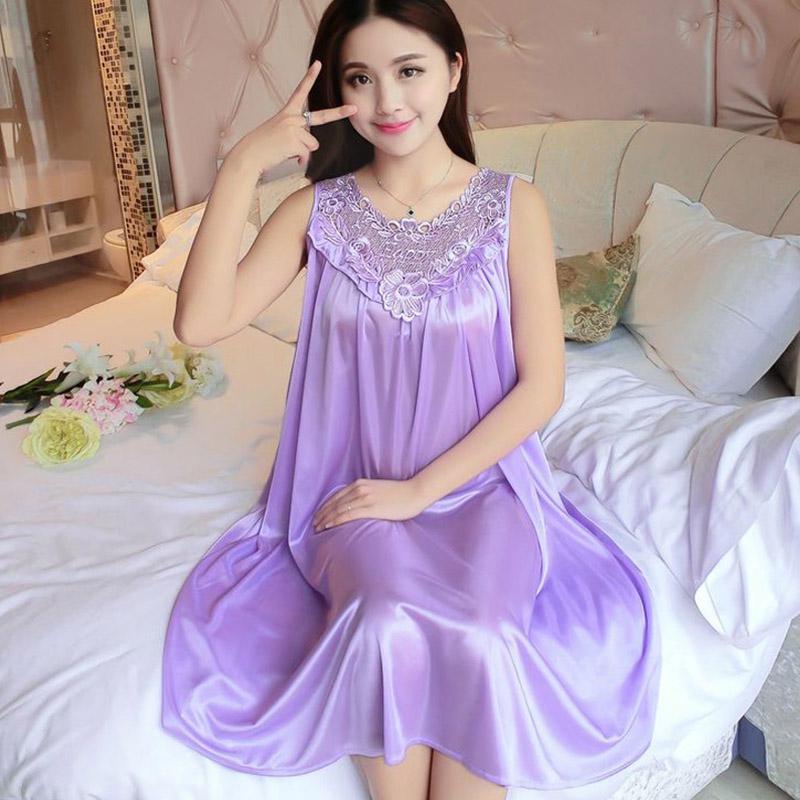Женское нижнее белье Ночная рубашка Халат Платье Ночная рубашка Сексуальная пижама Babydoll Шелк