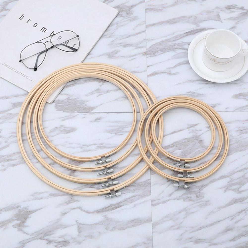 Ручная работа Бамбуковый материал Сделай сам Пяльцы для вышивания Набор для вышивания Швейные инструменты Аксессуары для вышивания крестом