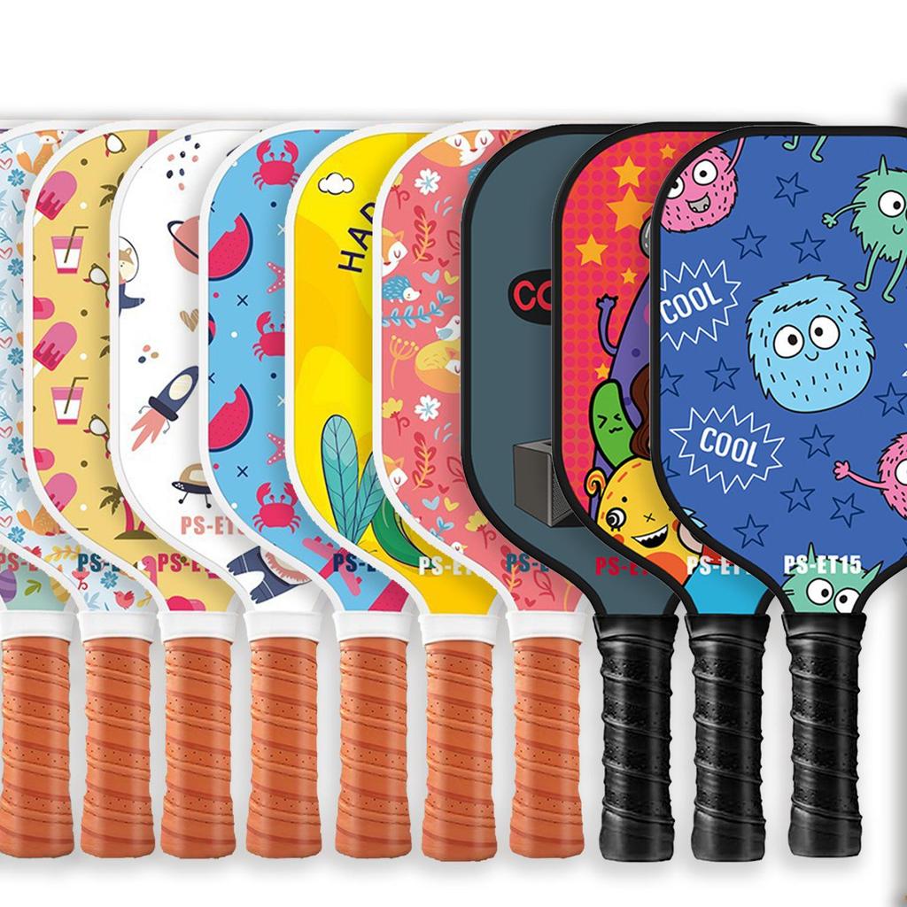 Children's Cartoon Fiberglass Pickleball Paddle Set