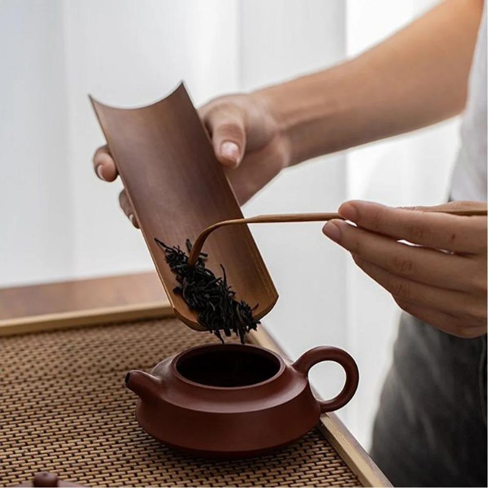 New Handmade Natural Bamboo Tea Scoop High Quality Chinese Style Kung Fu Tea Set Chahe Cha Ze Tea Needle Tea Ceremony