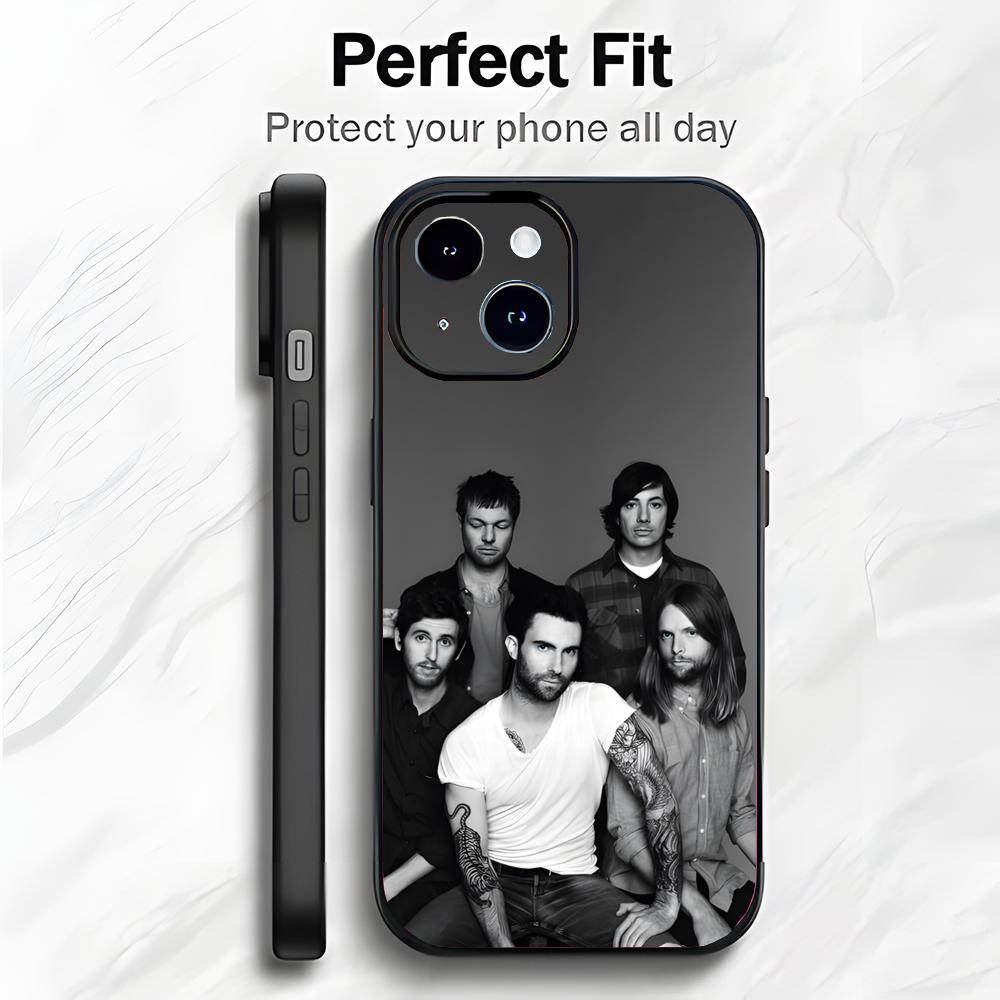 Поп Запоминающаяся Группа M-Maroon 5 Чехол для Телефона Чехол для Телефона Мягкая Упаковка Легкий Для iPhone17 16 15 14 13ProMax