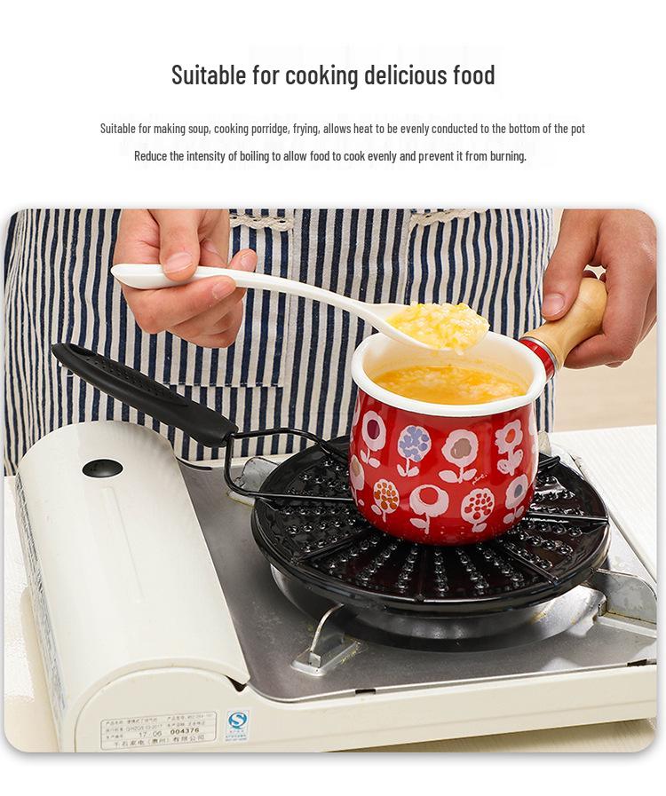 Японская газовая плита Эмалированная тепловая пластина для подогрева молока - Проводящая тепло, защита от ожогов