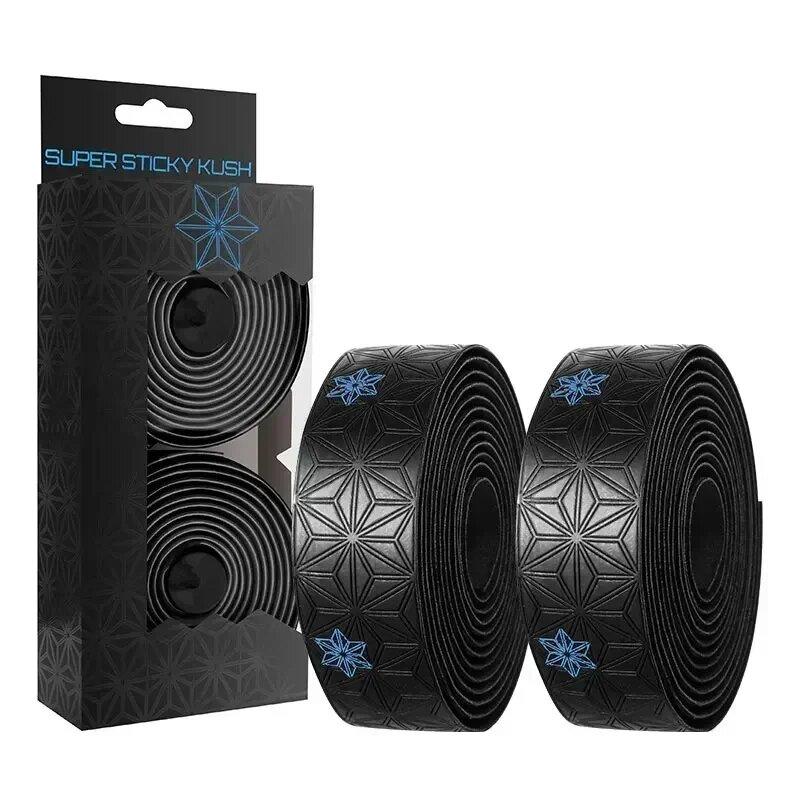 1 Pair Anti-Slip Road Bike Handlebar Tape Pu Shock Handle Bar Tape W/ Bar End Plugs Bicycle Pu Anti-Vibration Wrap Tape Bartape