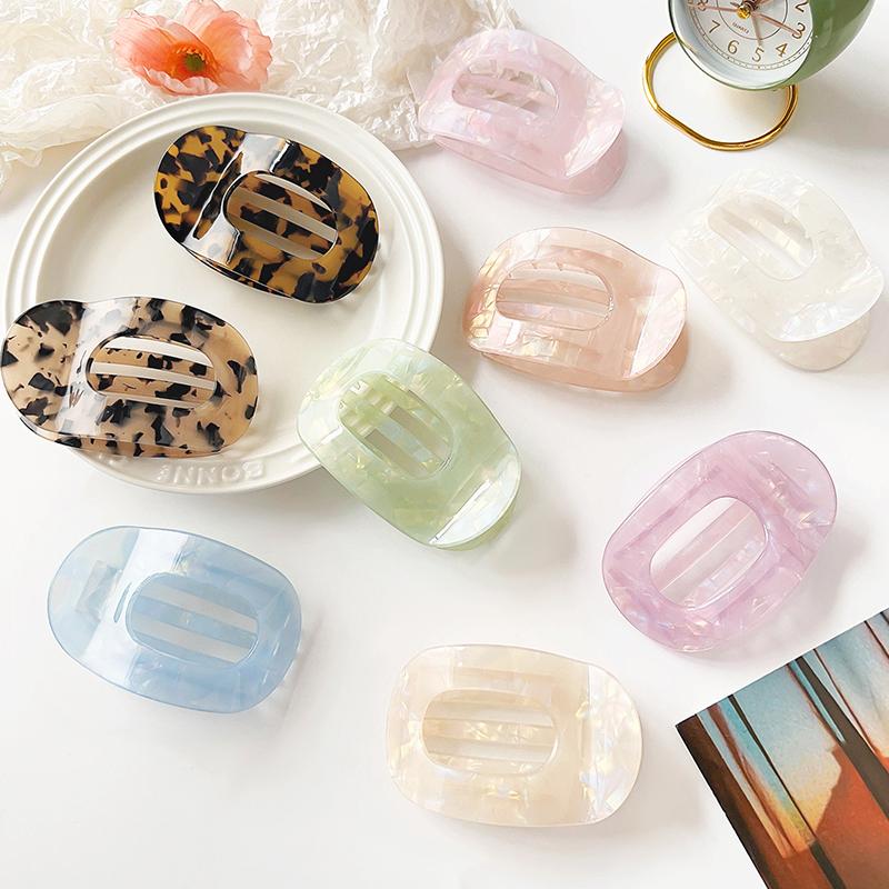 Заколки для густых волос Плоские зажимы-когти Прочный захват Гибкие зубцы Удобный изогнутый дизайн Для всех текстур волос