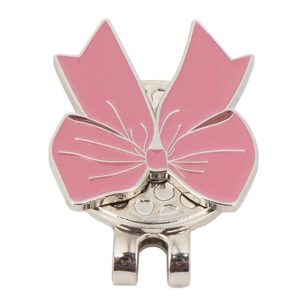 Pink Ribbon Golf Cap Clip Magnetic Golf Hat Marker Outdoor Sports Golf Ball Mark Women Girls