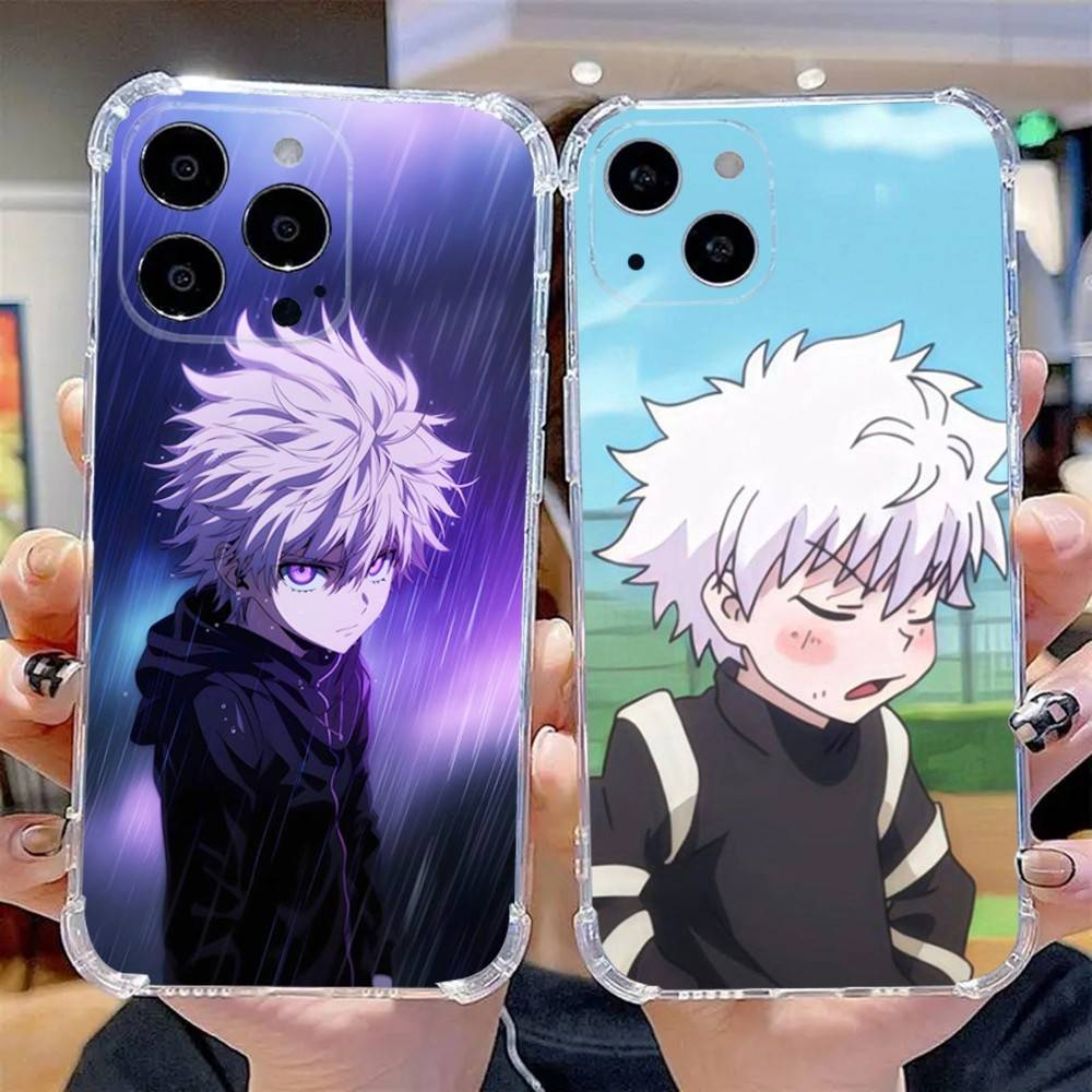 Killua Zoldyck H-Hunter Phone Case For iPhone 16,15,14,13,12,11 Pro,Max,Plus,X,XS,XR,SE,Mini Transparent Silicone Soft