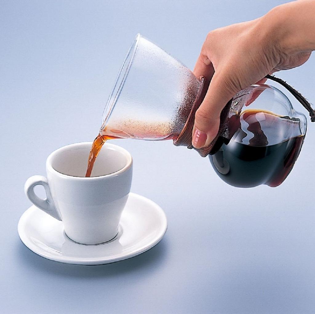 HARIO Nel Drip Pot with Wood Neck, 1-2 Cups, DPW-1