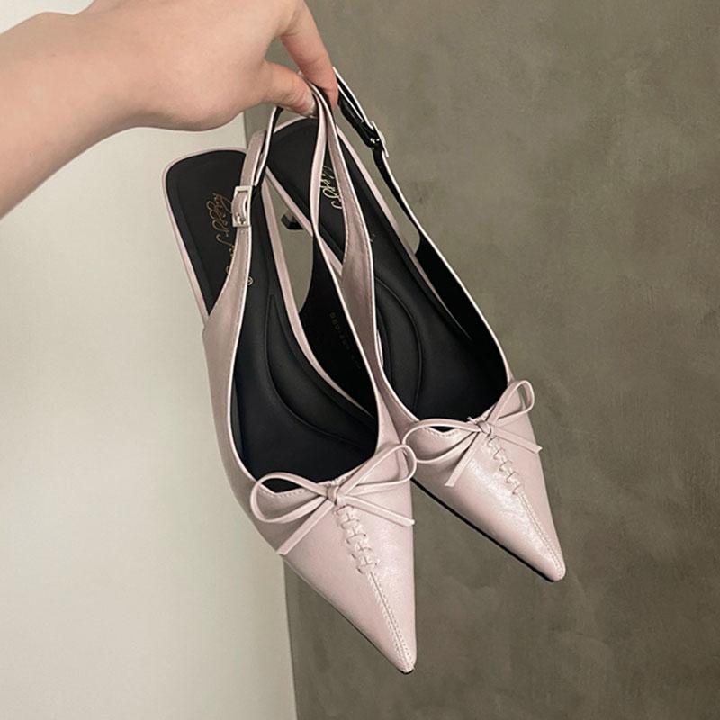 Мода 2025 Новые туфли-лодочки Женские туфли на шпильке 5 см Обувь Женская с ремешком и пряжкой Модная обувь с острым носком Вечерние женские туфли на среднем каблуке