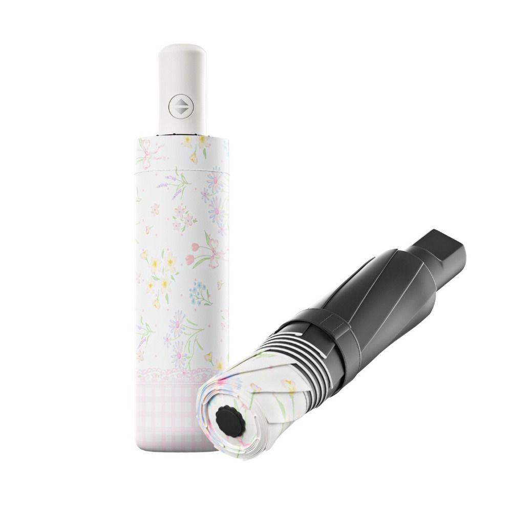UPF UV Protection Automatic Flower Printing Umbrella Folding Portable Foldable Umbrella Travel