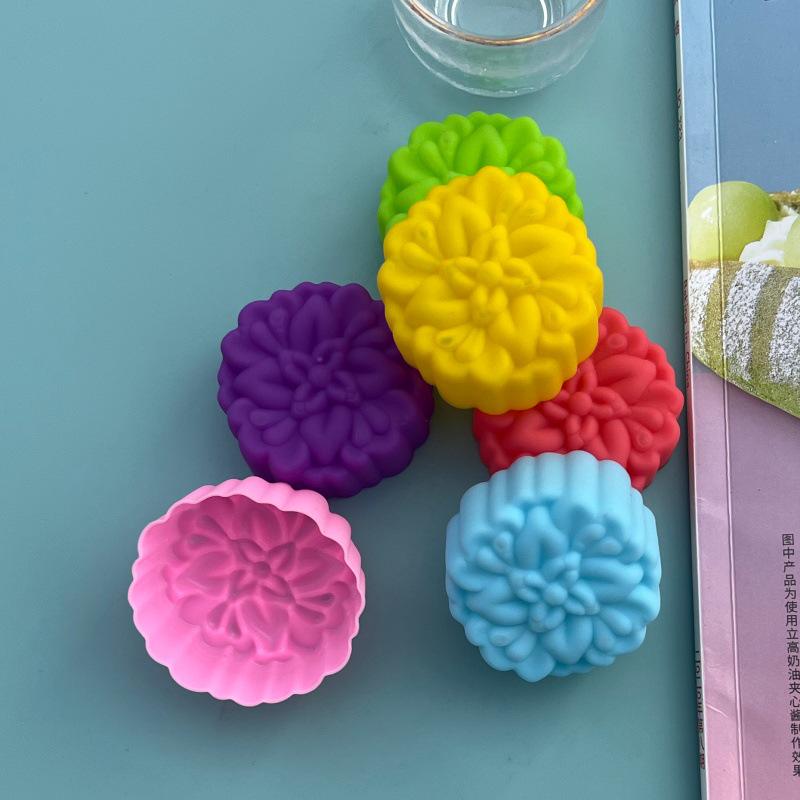 Красочные силиконовые формы для выпечки в виде роз - 5 см формочки для кексов и маффинов, формы для пудинга, желе и мыла